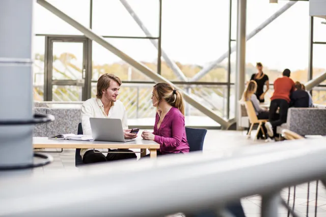 Students in a shared common room